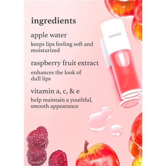Korean Vegan Lip Oil - Appleberry | Lip Stain, Long-Lasting, - Picture 5 of 7